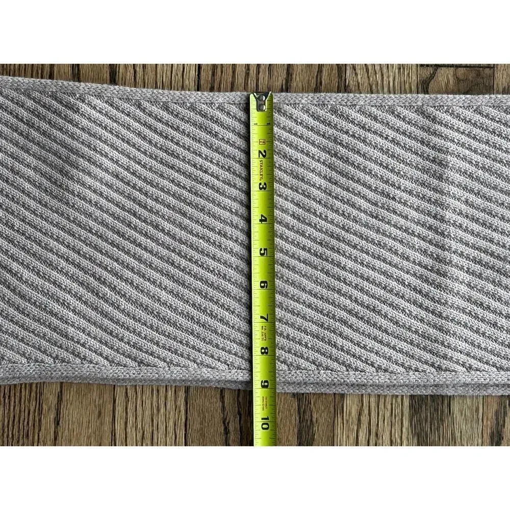 All Saints Gray Ribbed Scarf 70% Acrylic 30% Wool